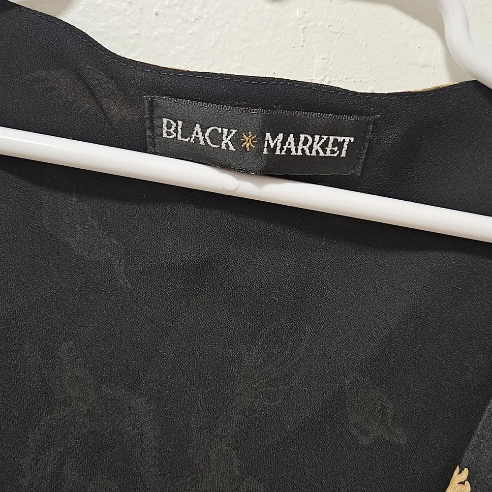 Vtg Black Market Silk Midi Dress Size S - Picture 2 of 5